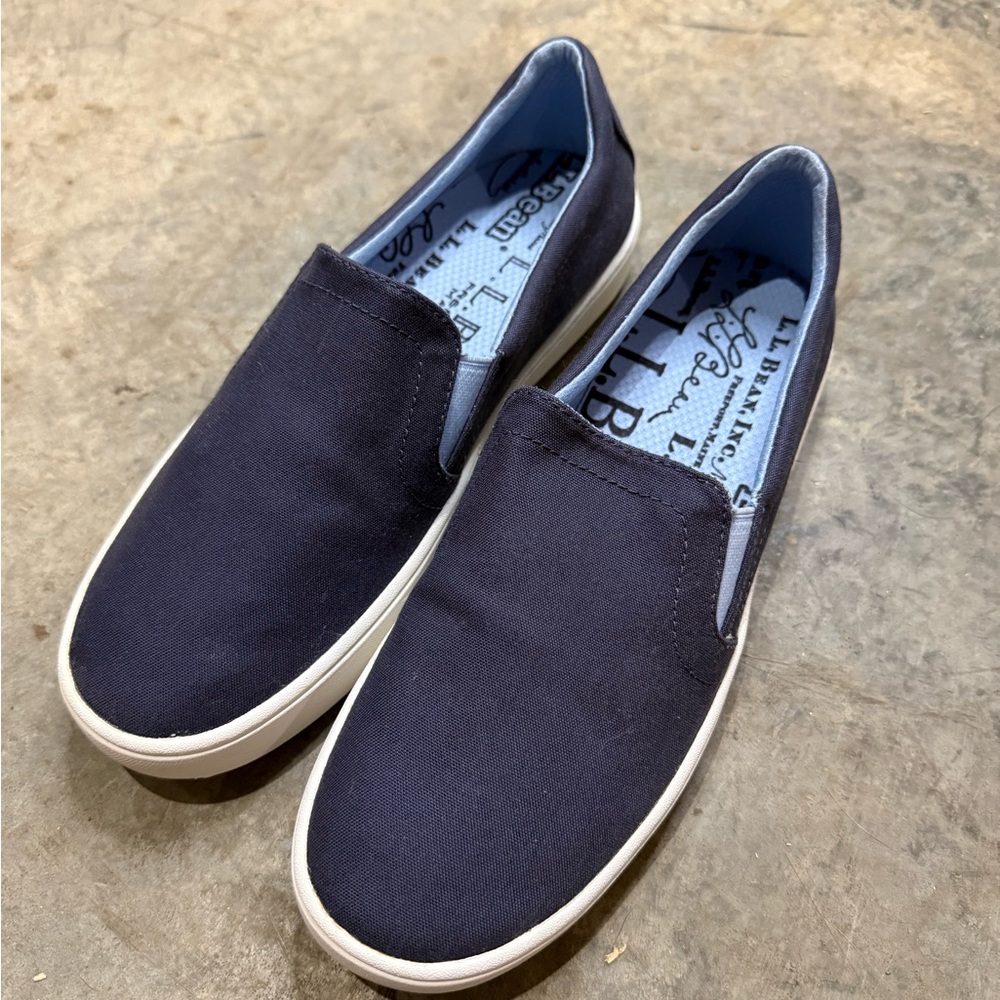 L.L. Bean Women's Navy Slip-On Loafers